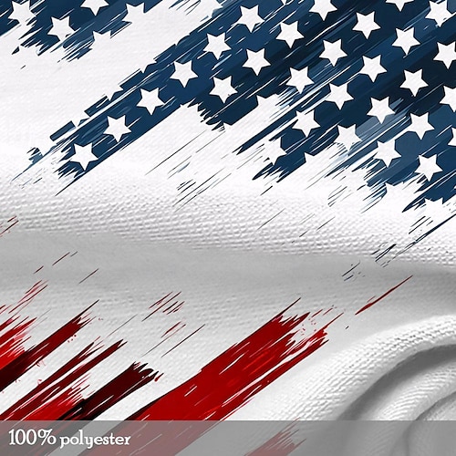  Dzień Weteranów Męski Patriotyczny Weteran Amerykańska Flaga T-shirt Krótkie Rękawy Koszulka 3D Druk Koszulka z Okrągłym Dekoltem Styl Uliczny Impreza Urodzinowa Ulica Biała-Fioletowa Letnia Wiosenna
