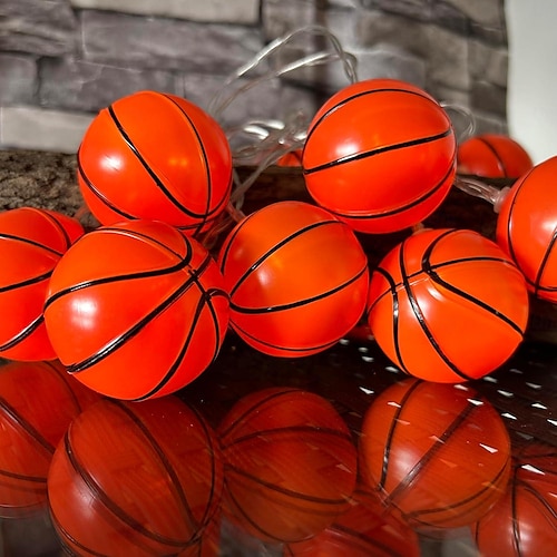  1 stk vanntett fotball string lys med fjernkontroll, euro cup fotball/baseball/rugby/basketball/ string light 3m-20leds innendørs og utendørs atmosfære dekorasjon lys streng øl festival