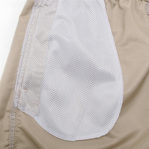  Homme Surf Boardshort short de bain Short de bain Cordon avec doublure en maille Taille elastique Cocotier Confort Séchage rapide Court Vacances Plage Fin de semaine Mode Décontractées Noir Blanche