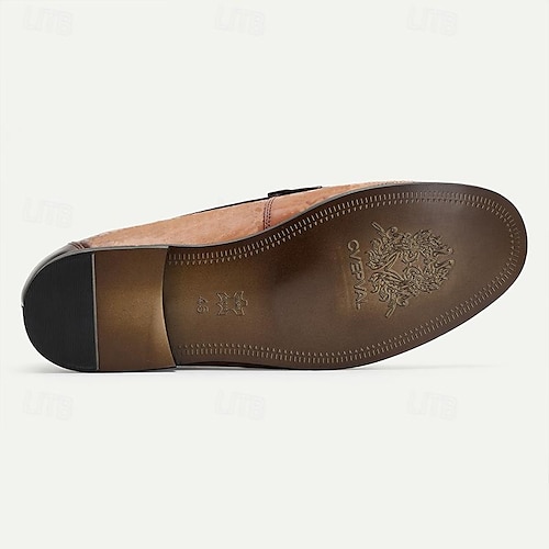  Atmungsaktive Loafer aus perforiertem Leder für Herren - Slipper aus hochwertigem Rindsleder für die Freizeit und den Business-Look