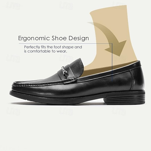  Voor heren Instappers en instappers Jurk instappers Penny instappers Klassieke instappers Leer Italiaans volnerf rundleer Comfortabel Anti-slip Leegloper Zwart