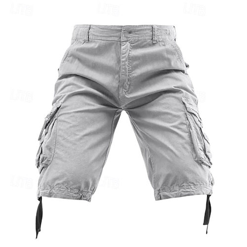  Bărbați Pantaloni scurti tactici Pantaloni scurți cargo Capri Pantaloni Scurți Cargo Pantaloni Scurți Σορτς πεζοπορίας Nasturi Multi Buzunare Simplu Purtabil Lungime gambă În aer liber Zilnic Camping