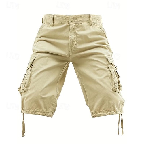  Bărbați Pantaloni scurti tactici Pantaloni scurți cargo Capri Pantaloni Scurți Cargo Pantaloni Scurți Σορτς πεζοπορίας Nasturi Multi Buzunare Simplu Purtabil Lungime gambă În aer liber Zilnic Camping