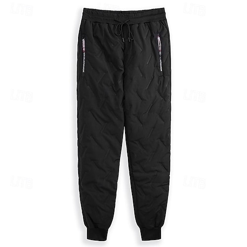  Herren Sherpa Fleecehosen Jogginghose Trainingshose Winterhose Hose Hosen Tasche Kordelzug Elastische Taille Glatt Komfort Atmungsaktiv Outdoor Täglich Ausgehen Modisch Casual / sportlich Schwarz