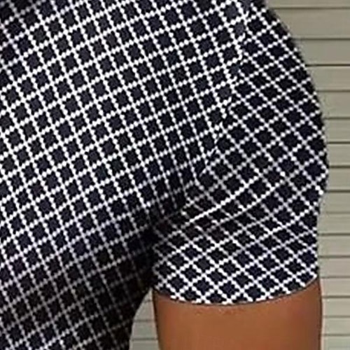  Voor heren Geometrisch patroon Raster Overhemd Korte mouw Ontwerper Strandstijl Casual Zomer Strijkijzer Afdrukken Zwart Wit Rood blauw Groen
