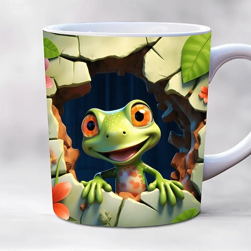 Animal Coffee Cup 3D illusion Coffee Mugs, Animal Gift Cup Travel Mug Funny  Drinking Cup Desk Decor,11.2oz Ceramic Mug Tea Mug, Birthday Christmas  Gifts for Animal Lovniner 2026 - SAR 73
