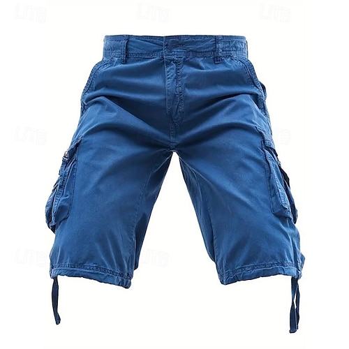  Bărbați Pantaloni scurti tactici Pantaloni scurți cargo Capri Pantaloni Scurți Cargo Pantaloni Scurți Σορτς πεζοπορίας Nasturi Multi Buzunare Simplu Purtabil Lungime gambă În aer liber Zilnic Camping