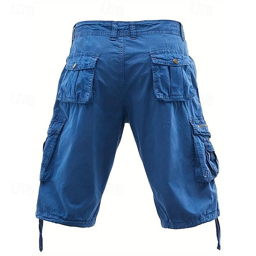  Bărbați Pantaloni scurti tactici Pantaloni scurți cargo Capri Pantaloni Scurți Cargo Pantaloni Scurți Σορτς πεζοπορίας Nasturi Multi Buzunare Simplu Purtabil Lungime gambă În aer liber Zilnic Camping