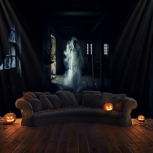  halloween dekorációk szellem menyasszony akasztó gobelin fal művészet nagy kárpit falfestmény dekoráció fénykép háttér takaró függöny otthon hálószoba nappali dekoráció