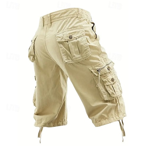  Bărbați Pantaloni scurti tactici Pantaloni scurți cargo Capri Pantaloni Scurți Cargo Pantaloni Scurți Σορτς πεζοπορίας Nasturi Multi Buzunare Simplu Purtabil Lungime gambă În aer liber Zilnic Camping