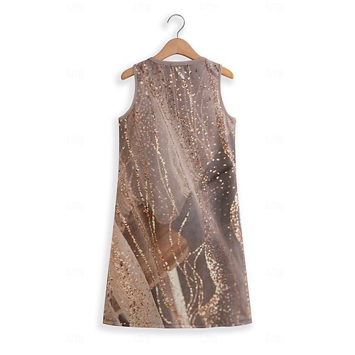  Damen Mini Kleid Petite Kleid T-Shirt Kleid Tee Kleid Sommerkleid Freizeitmode Streetwear Outdoor Urlaub Lässige Reguläre Passform Ombre Floral Streifen Ärmellos