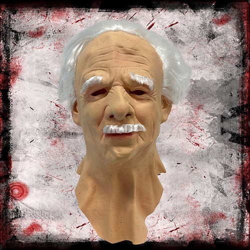 

Old Man Mask Adults' Horror Men's Gray / White Glue Cosplay Accessories Masquerade Costumes