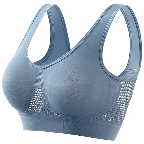 

Per donna Supporto leggero Reggiseni sportivi Reggiseno da corsa Scollatura posteriore Buon top No Fitness Attività ricreative Corsa Traspirante Leggero Morbido Nero Bianco Blu Tinta unita