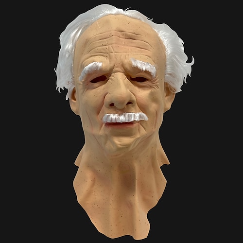 

Old Man Mask Adults' Horror Men's Gray / White Glue Cosplay Accessories Masquerade Costumes