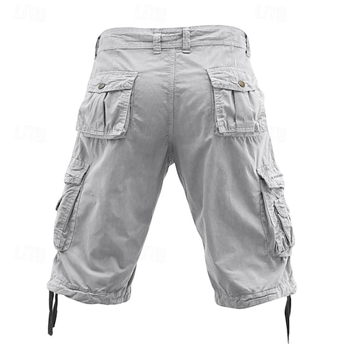  Bărbați Pantaloni scurti tactici Pantaloni scurți cargo Capri Pantaloni Scurți Cargo Pantaloni Scurți Σορτς πεζοπορίας Nasturi Multi Buzunare Simplu Purtabil Lungime gambă În aer liber Zilnic Camping