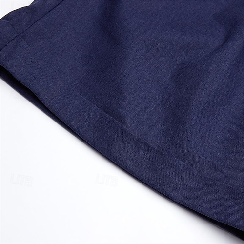  Herre Shorts Lin Shorts Dress Shorts Sommershorts Plisserte shorts Lomme Plisseringer Rett ben عادي Komfort Pustende Kort Avslappet Daglig Ferie Mote Designer Svart Hvit