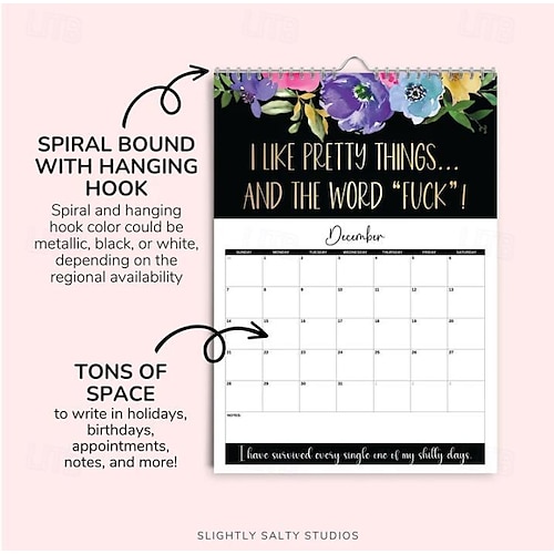 HERE WE FUCKING GO AGAIN 2025 CALENDAR,12Month Snarky & Sassy Planner