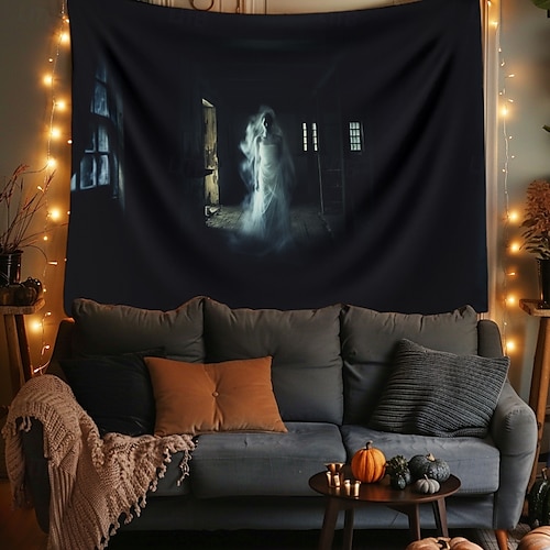  halloween dekorációk szellem menyasszony akasztó gobelin fal művészet nagy kárpit falfestmény dekoráció fénykép háttér takaró függöny otthon hálószoba nappali dekoráció