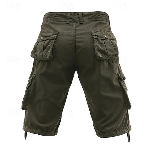  Bărbați Pantaloni scurti tactici Pantaloni scurți cargo Capri Pantaloni Scurți Cargo Pantaloni Scurți Σορτς πεζοπορίας Nasturi Multi Buzunare Simplu Purtabil Lungime gambă În aer liber Zilnic Camping
