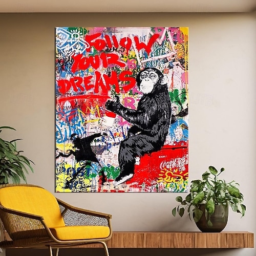 2026年 100% 大型の手描きのグラフィティアート ポップアート 絵画 壁