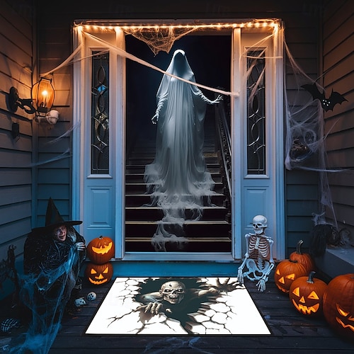  halloween ajtódíszek halloween ajtóborítók zombi menyasszony ajtó kárpit ajtófüggöny dekoráció háttér ajtó transzparens bejárati ajtóhoz parasztház ünnepi parti dekorációs kellékek
