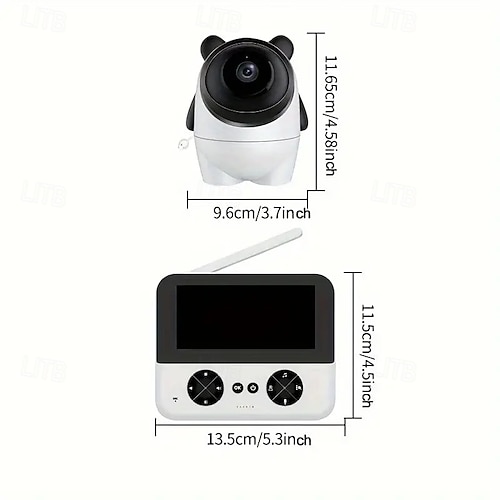 Smart Baby Monitor With 4.3-inch Screen - Two-way Audio Temperature Monitoring Cry And Motion Detection Alerts Full-color Night Vision Wi-fi Home Security Camera 2025 - $77.99