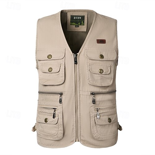 Herren Outdoor Weste Mit Vielen Taschen – Ärmellose Jagd-, Safari- & Reiseveste Aus Baumwolle