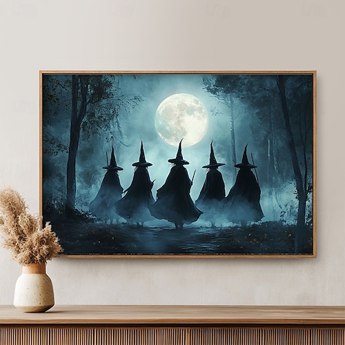  halloween koristeet kolme noitaa roikkuu kuvakudos seinä taide suuri kuvakudos seinämaalaus sisustus valokuva tausta peitto verho koti makuuhuone olohuoneen sisustus zombi morsian verinen käsi