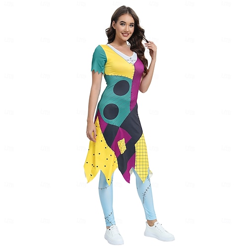  L'incubo prima di Natale sortita Jack Skellington Vestiti Per donna Cosplay di film Cosplay Natale Carnevale Mascherata Festa / Serata