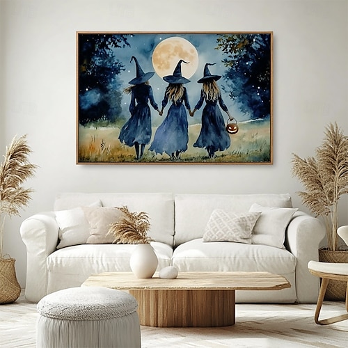  halloween koristeet kolme noitaa roikkuu kuvakudos seinä taide suuri kuvakudos seinämaalaus sisustus valokuva tausta peitto verho koti makuuhuone olohuoneen sisustus zombi morsian verinen käsi