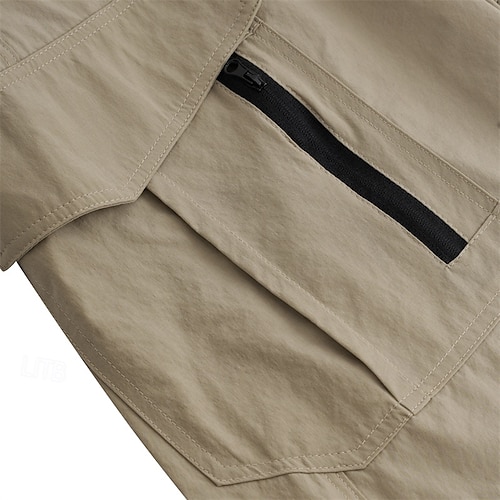  Herr Taktiska shorts Cargo-shorts Ficka med blixtlås Slät Vattentät Andningsfunktion Utomhus Dagligen Utekväll Mode Ledigt Svart Grön