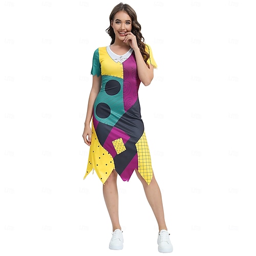  L'incubo prima di Natale sortita Jack Skellington Vestiti Per donna Cosplay di film Cosplay Natale Carnevale Mascherata Festa / Serata