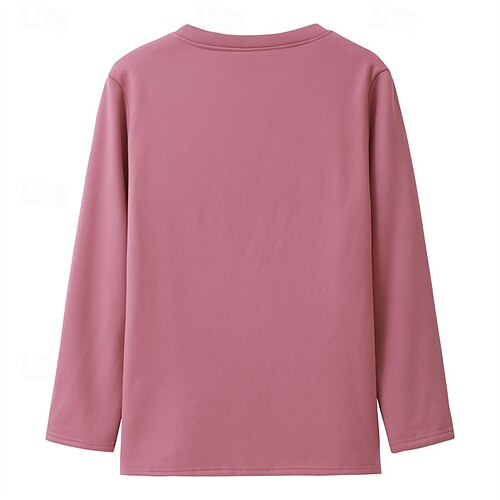 Women's Plus Size Pyjama Set Fleece Lined Top and Pant Letter Warm