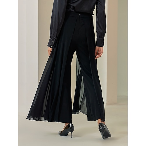  Per donna Lunghezza intera Elegante Casual Quotidiano Nero Estate Primavera & Autunno S M L