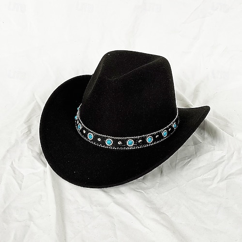 Chapeau De Soleil En Paille – Style Cowboy – Unisexe été – Taille Unique
