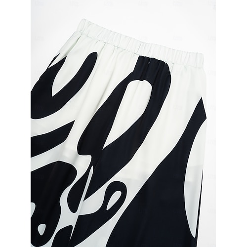  pantaloni casual neutri a gamba larga in raso culottes