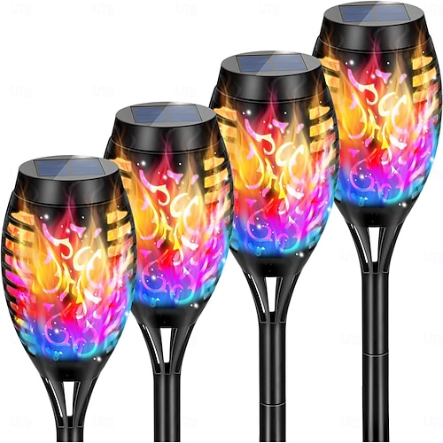 Luci Solari Halloween 24 LED Verde – 4 Pezzi, Energia Solare, Impermeabili Per Giardino E Vialetto
