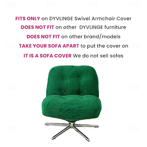  Stoltrekk ensfarget garnfarget (uten sofa bare trekk)