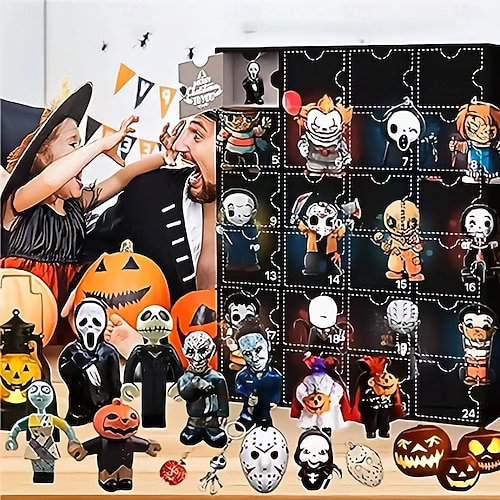  Το ημερολόγιο advent ταινιών τρόμου για το Halloween 2025 περιέχει 24 χριστουγεννιάτικα δώρα, ημερολόγιο αντίστροφης μέτρησης με χριστουγεννιάτικες φιγούρες τρόμου με παιχνίδια-έκπληξη, συλλεκτικά δώρα με φιγούρες για παιδιά