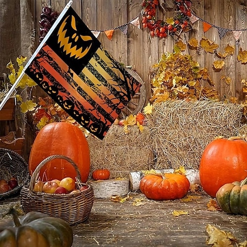  dekoracje na halloween flagi dynie jack o lantern flagi domów na zewnątrz trwała flaga maszt flagowy na zewnątrz baner dekoracja patio pochy