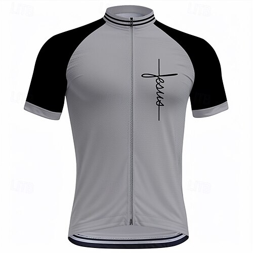 Men's Cycling Jersey Graphic Short Sleeve Bike Tee Tshirt Top with