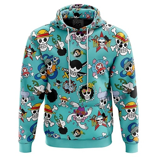 

One Piece Обезьяна d Луффи Луффи Гир 5 Толстовка Pullover Аниме 3D Передний карман Графический Назначение Для пары Муж. Жен. Взрослые Хэллоуин Карнавал Маскарад 3D печать Для вечеринок На каждый день