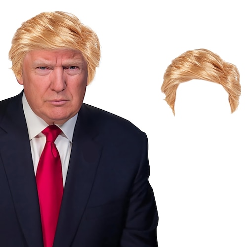 

Funny Celebrity Wig Presidential Candidate Political Donald Trump Wig Costume Wig ,President Wig,Billionaire Wig,Mens Blonde Wig,Perfect for Carnival