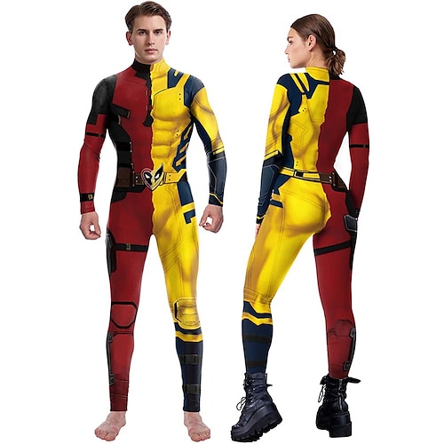 

Couples Superhero Zentai Suits Costume Bodysuits Adults Men's Party / Evening Masquerade Easy Halloween Costumes