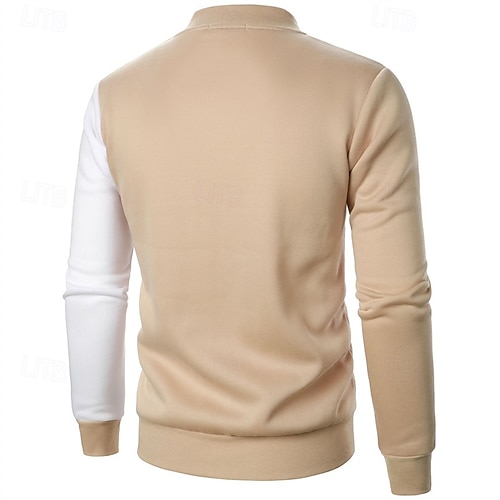  Pánské Mikina Mikina na zip Celorozepínací mikina Černá Bílá Fialová Námořnická modř Khaki Stojáček Barevné bloky Zapni Slátanina Sporty a outdoor Denní Dovolená Polyester Šik ven Základní Na běžn