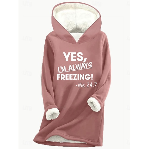  moletom feminino com capuz, moletom de poliéster, lã, letras, rua, roupa diária, estampa, casual, confortável, moletom com capuz, manga comprida, microelástico, outono, inverno, outono&tecido