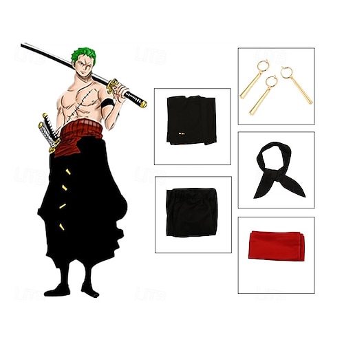  One Piece Roronoa Zoro Anime Cosplay Costume Outfits Cosplay Suits Carnival Masquerade Costume For Men's Adults'