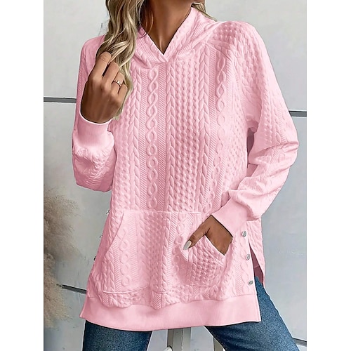 moletom feminino com capuz elegante moderno simples trabalho com capuz bolso solto manga comprida branco rosa primavera outono inverno
