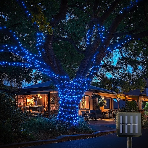 Kristallkugel Design Lichterkette Solar Lichterkette Außen – 11m, 60 Warmweiß-LEDs, 8 Modi, IP65 Wasserfest, Mit Kristallkugeln – Für Garten, Terrasse, Balkon & Feiern – Inkl. Fernbedienung
