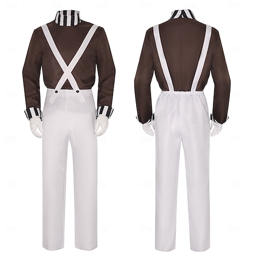  Charlie y la fábrica de chocolate Wonka Oompa Loompa Traje de cosplay Cosplay Cosplay de película for Hombre Mujer Adulto Carnaval Mascarada